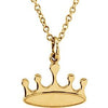 14K Yellow Tiny Posh® Crown 16-18" Necklace - Siddiqui Jewelers