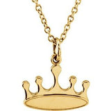 14K Yellow Tiny Posh® Crown 16-18" Necklace - Siddiqui Jewelers