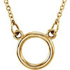 14K Yellow Tiny Posh® Circle 16-18" Necklace - Siddiqui Jewelers