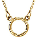 14K Yellow Tiny Posh® Circle 16-18" Necklace - Siddiqui Jewelers