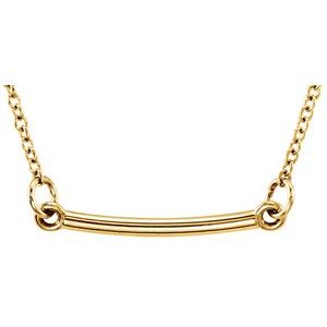 18K Yellow Vermeil Tiny Posh® Bar 16-18" Necklace - Siddiqui Jewelers