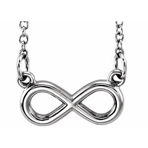 Sterling Silver Tiny Posh® Infinity-Inspired 16-18" Necklace - Siddiqui Jewelers