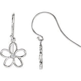 Sterling Silver .06 CTW Diamond Flower Earrings - Siddiqui Jewelers