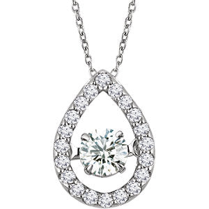 14K White 1/3 CTW Diamond Mystara® 16-18" Necklace - Siddiqui Jewelers