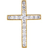 14K Yellow 1/3 CTW Diamond 20.4x14.9 mm Cross Pendant - Siddiqui Jewelers