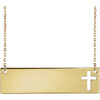 14K Yellow Cross 16-18" Necklace - Siddiqui Jewelers
