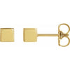 14K Yellow Cube Earrings Siddiqui Jewelers