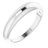 14K White 4 mm Petite Dome Ring Siddiqui Jewelers