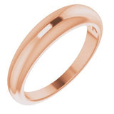 14K Rose 4 mm Petite Dome Ring Siddiqui Jewelers