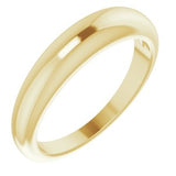 14K Yellow 4 mm Petite Dome Ring Siddiqui Jewelers