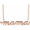 14K Rose Petite Mama Script 16" Necklace Siddiqui Jewelers