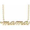 14K Yellow Petite Mama Script 16" Necklace Siddiqui Jewelers