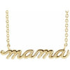 14K Yellow Petite Mama Script 18" Necklace Siddiqui Jewelers