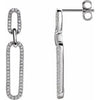 Sterling Silver 1/3 CTW Natural Diamond Link Earrings Siddiqui Jewelers