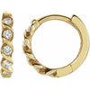 14K Yellow 1/10 CTW Diamond Huggie Earrings-Siddiqui Jewelers
