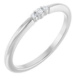 Platinum .04 CTW Natural Diamond Stackable Ring  Siddiqui Jewelers