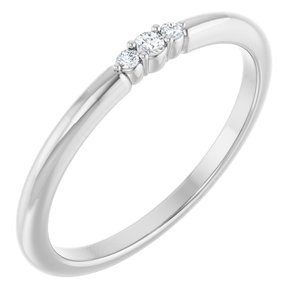Platinum .04 CTW Natural Diamond Stackable Ring  Siddiqui Jewelers