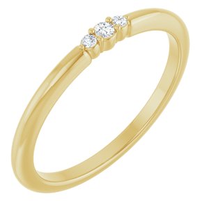 14K Yellow .03 CTW Natural Diamond Stackable Ring  Siddiqui Jewelers
