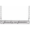Sterling Silver Family is Forever Bar 18" Necklace-Siddiqui Jewelers