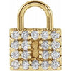 14K Yellow 1/2 CTW Natural Diamond Lock Pendant-Siddiqui Jewelers