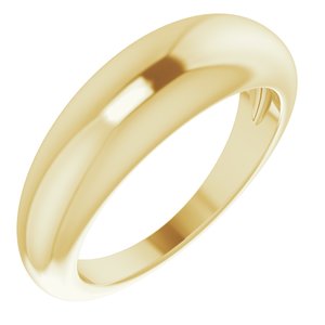 14K Yellow 6 mm Petite Dome Ring Siddiqui Jewelers