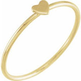 14K Yellow Stackable Heart Ring Size 5 Siddiqui Jewelers