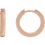 14K Rose Hinged 18 mm Hoop Earring Siddiqui Jewelers