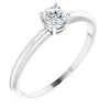 Sterling Silver 3 mm Round Imitation Diamond Birthstone Ring Size 3 - Siddiqui Jewelers