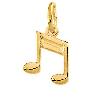 14K Yellow Musical Note Charm - Siddiqui Jewelers