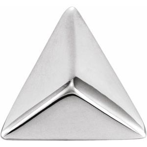 14K White Pyramid Single Earring Siddiqui Jewelers