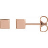 14K Rose Cube Earrings Siddiqui Jewelers