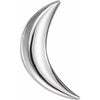 14K White Crescent Moon Single Earring Siddiqui Jewelers