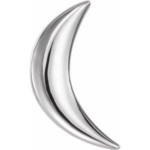 Platinum Crescent Moon Single Earring Siddiqui Jewelers