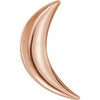 14K Rose Crescent Moon Single Earring Siddiqui Jewelers