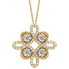 14K Yellow 1/6 CTW Diamond Clover 18" Necklace - Siddiqui Jewelers