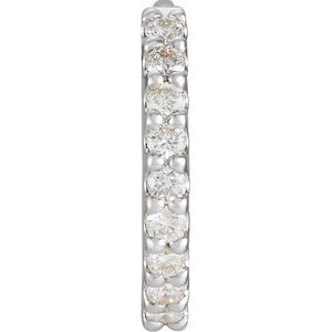 Platinum 1/6 CTW Natural Diamond 12.6 mm Hoop Earring Siddiqui Jewelers