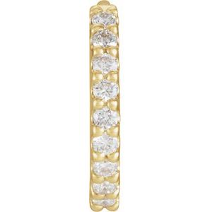 14K Yellow 1/8 CTW Natural Diamond 10.32 mm Hoop Earring Siddiqui Jewelers