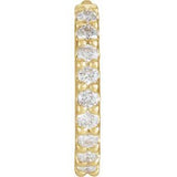 14K Yellow 1/6 CTW Natural Diamond 12.6 mm Hoop Earring Siddiqui Jewelers