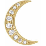 14K Yellow .04 CTW Diamond Crescent Moon Single Earring - Siddiqui Jewelers