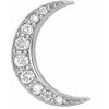 14K White .04 CTW Diamond Crescent Moon Single Earring - Siddiqui Jewelers