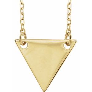 14K Yellow Geometric 18" Necklace-Siddiqui Jewelers