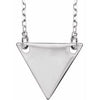 14K White Geometric 18" Necklace - Siddiqui Jewelers