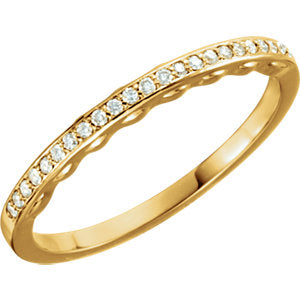 14K Yellow 1/10 CTW Diamond Band - Siddiqui Jewelers