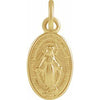 14K Yellow 12x8 mm Oval Miraculous Medal-Siddiqui Jewelers