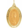 14K Yellow 29x20 mm Oval Miraculous Medal-Siddiqui Jewelers
