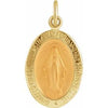 14K Yellow 15x11 mm Oval Miraculous Medal-Siddiqui Jewelers