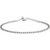 14K White 1 CTW Natural Diamond Line 7 1/4" Bracelet Siddiqui Jewelers