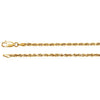 14K Yellow 2.5 mm Diamond Cut Rope 7" Chain - Siddiqui Jewelers