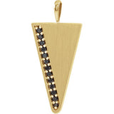 14K Yellow 1/5 CTW Black Diamond Men's Triangle Pendant - Siddiqui Jewelers