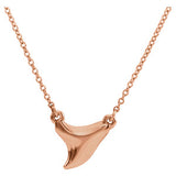 14K Rose Shark Tooth 16-18" Necklace - Siddiqui Jewelers